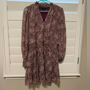 Gibsonlook Long Sleeve Chiffon Decked Out Day Dress, Size Medium